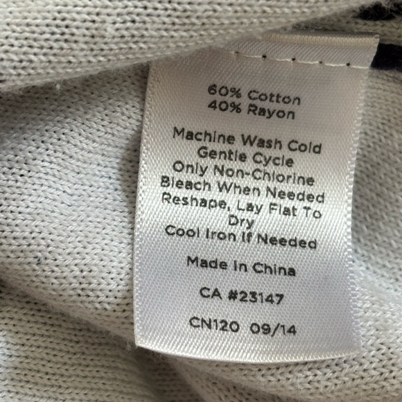 Talbots Navy and White Polka Dot Cardigan - Picture 5 of 6